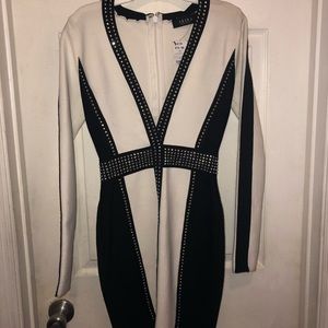 Sexy black and white dress